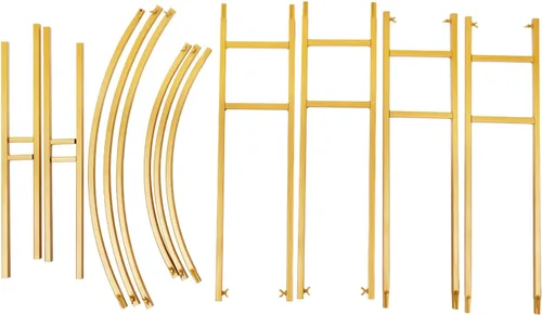 Miniatura 8 de Soporte de telón de fondo de arco de boda, soporte de marco de arco de doble tubo de metal, soporte de telón de fondo de globo para despedida