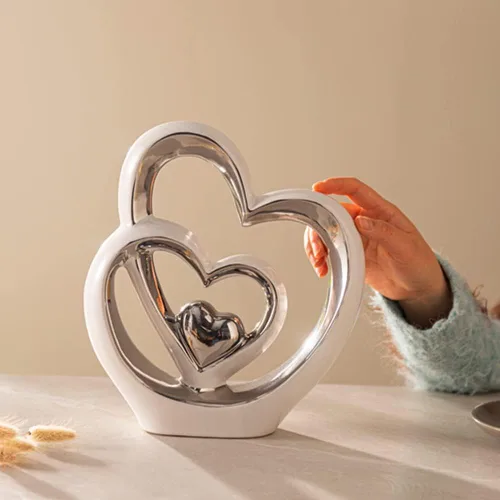 Miniatura 7 de Anding Decoración del hogar Estatua de arte moderno Escultura de porcelana Regalo de Año Nuevo Oro Decorativo Sala de estar Oficina Centro de mesa