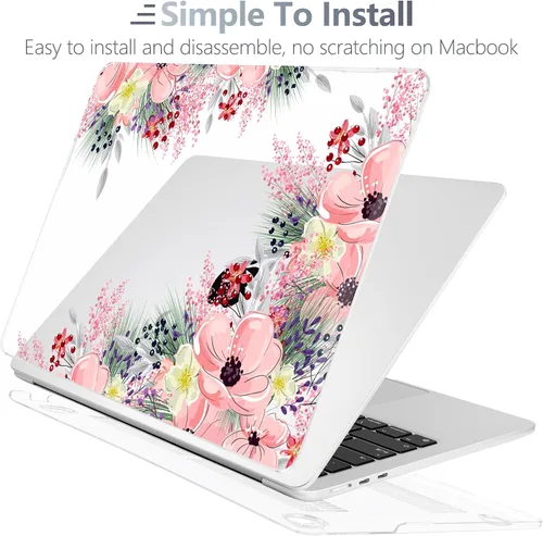 Miniatura 5 de Batianda Funda prémium para MacBook Air de 15 pulgadas M5 2026 M4 2025 M3 2024 M2 2022, ultra delgada de 0.047 in, carcasa rígida de plástico