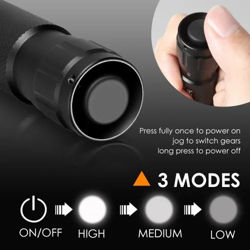 Miniatura 2 de 501F Vcsel 850nm IR iluminador luces de la linterna para visión nocturna Zoomable infrarrojos linterna iluminador con control dual interruptor