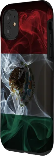 Miniatura 2 de iPhone 11 Smoky Mexico Flag - Funda de orgullo mexicano estilo humo