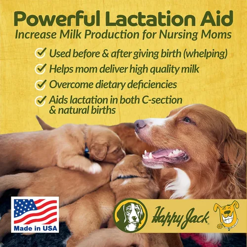 Miniatura 2 de HAPPY JACK Milkade - Suministros de cría y lactancia para perros, ayuda para la producción de leche para perras y arena saludable, vitamina prenatal