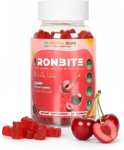 Las mejores gomitas de hierro para anemia y adolescentes, gomitas de bisglicinato de hierro con vitaminas C, D3 y zinc para una máxima absorción,
