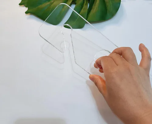 Miniatura 6 de Plantilla de acrílico transparente para vino, plantilla acrílica cortada con láser, plantilla de enrutador para carpinteros y fabricantes (modelo 1)