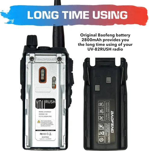 Miniatura 3 de UV-82 8W Radio de mano de alta potencia Radio de 2 vías con batería Baofeng 2800mAh. radio de jamón Baofeng Radio VHF/UHF de largo alcance walkie