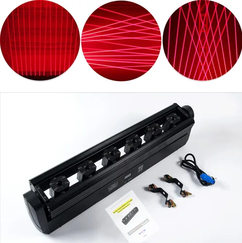 Miniatura 7 de Barra de luz de lavado de escenario de cabeza móvil para fiesta, RGBW, luces LED de haz DMX 512, luz estroboscópica, equipo de iluminación