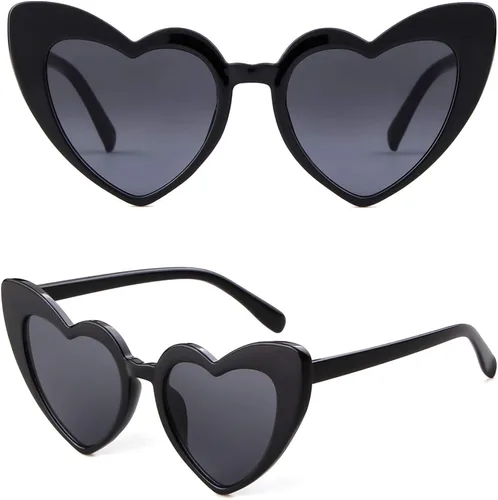 ADE WU Gafas de sol en forma de corazón para mujer, estilo vintage, retro, con diseño de ojo de gato, protección UV