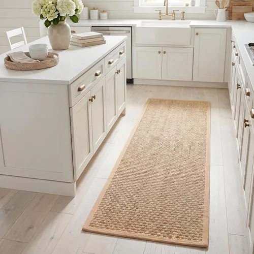 Miniatura 39 de SAFAVIEH Alfombra de área 2x3 - Colección de fibra natural - Chocolate, sisal, diseño tejido con borde (NF525D)