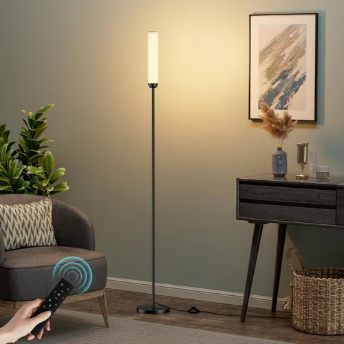 Miniatura 7 de Ambimall Lámpara de pie LED con control remoto, lámpara de pie de 65" con ajuste continuo de colores 3000K-6500K y brillo 30-100%, interruptor