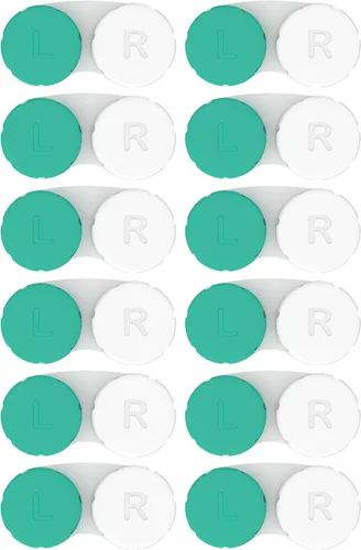 Axim USA Paquete de 12 fundas para lentes de contacto. Suministro a granel de un año. Protege tus ojos cambiando tu funda de lentes mensualmente