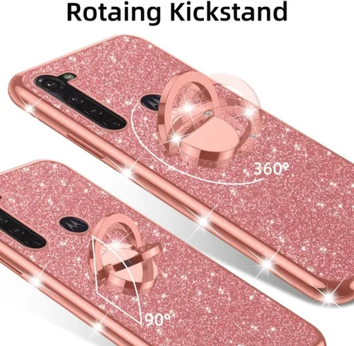 Miniatura 3 de Funda para Moto G Stylus (2020) Linda funda de silicona delgada de TPU de lujo con purpurina para Motorola G Stylus 2020 - Oro rosa