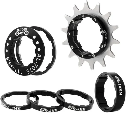 Miniatura 9 de Kit de conversión de velocidad única Bibike 13T/14T/15T/16T/17T/18T/20T/22T Cassette de velocidad única y espaciadores