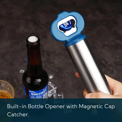 Miniatura 4 de KITCHENDAO Sacacorchos 3 en 1 para abrebotellas de vino con cortador de papel de aluminio, abridor de botellas de cerveza con receptor magnético