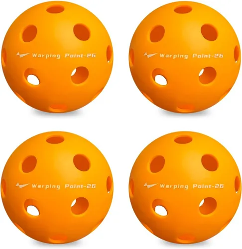 Pelotas de Pickleball Warping Point | 26 Agujeros, 40 Agujeros | Paquete de 4, Paquete de 12 | Cumplen con las Especificaciones USAPA | Bola de