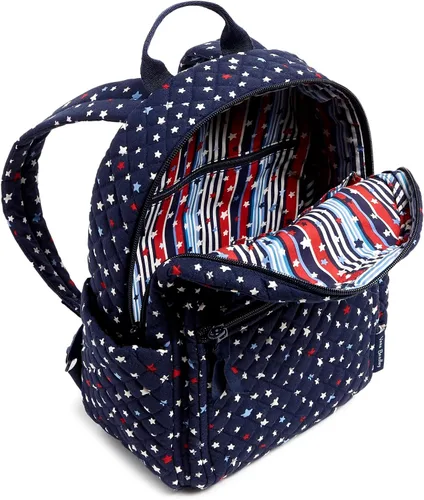 Miniatura 3 de Vera Bradley Mochila pequeña de algodón para mujer, Summer Stars - Algodón reciclado