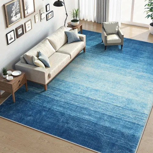Miniatura 19 de Wonnitar Alfombra rosa lavable de 2 x 6 pies, moderna alfombra de pasillo de baño en degradé, contemporáneo, antideslizante, alfombra degradada
