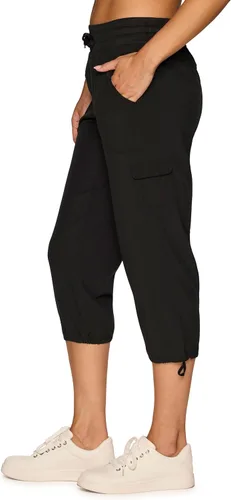 Miniatura 20 de RBX - Pantalón capri deportivo con cordón,ligero, con bolsillos y estilo cargo, para mujer