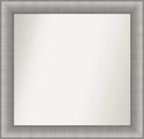 Miniatura 413 de Amanti Art Espejo de baño plateado para sobre fregadero, 28 x 47 pulgadas, espejo rectangular de plata imperial, marco de madera tradicional de gran