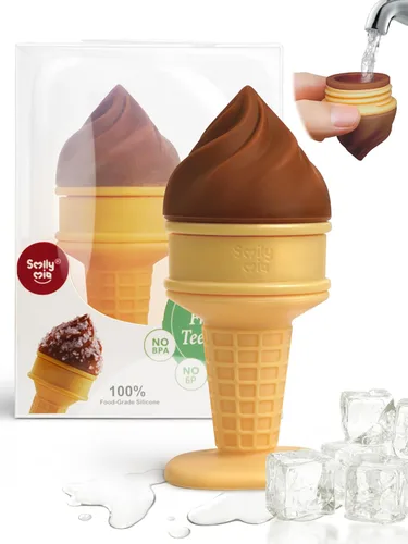 Miniatura 13 de Smily Mia ICY Bite - Mordedor para alimentos y congeladores para frutas, para alivio de enfriamiento del bebé, alimentador de silicona sin BPA