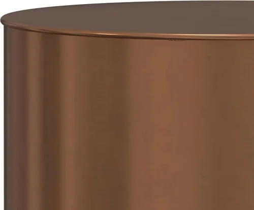 Miniatura 8 de SIMPLIHOME Curtis - Mesa cilíndrica industrial de metal de 16 pulgadas de ancho en negro degradado/cobre, totalmente montada, para sala de estar