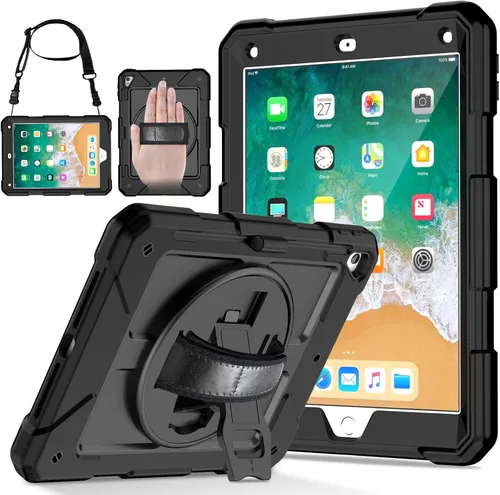 Miniatura 11 de LTROP Funda Protectora para iPad de 6ª/5ª Generación y iPad Air 2, Funda para iPad de 9.7 Pulgadas con Correa para el Hombro, Soporte