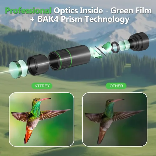 Miniatura 3 de Telescopio monocular de 8 x 32 para adultos, prisma BAK4 de alta potencia, revestimiento FMC, IPX7, impermeable, alcance compacto para observación