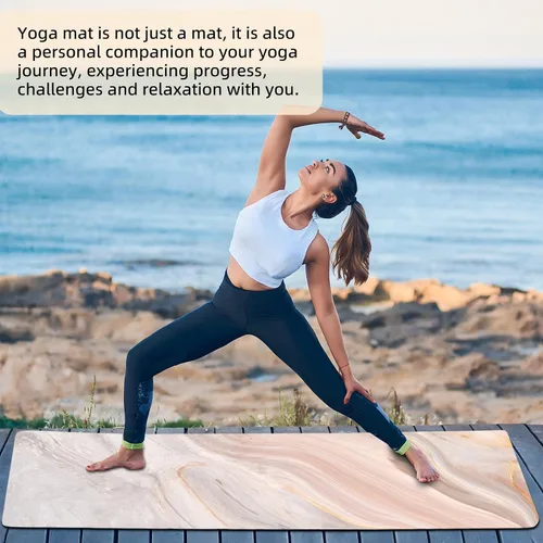 Miniatura 7 de FOLAI Esterilla de yoga extra gruesa de 6 mm - Esterilla de ejercicios antideslizante para HIIT, pilates y entrenamientos en casa con correa
