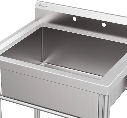 Miniatura 7 de VINGLI Fregaderos utilitarios independientes mejorados de 28" de acero inoxidable 304 para cuarto de lavandería con protector contra salpicaduras