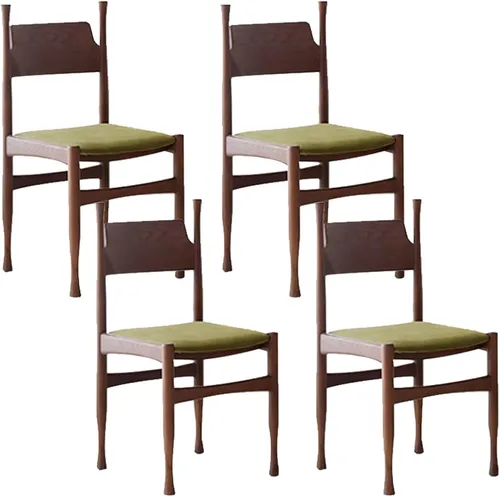 Miniatura 25 de Sillas de comedor, modernas sillas de comedor de madera, silla de cocina tapizada, taburete sin brazos de granja, silla ocasional para cocina, sala