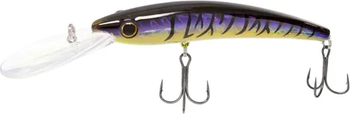 Miniatura 8 de Bill Lewis Pesca Lipless Realista Trolling Preciso Walleye Crankbait Lite con dos grandes Mustad Triple Grips BH Wonderbread en blanco