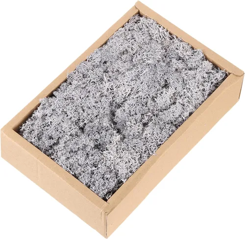 Miniatura 7 de MECCANIXITY Musgo de reno preservado de 7.8 onzas, musgo artificial decorativo negro para plantas en maceta, manualidades de interiores, centros