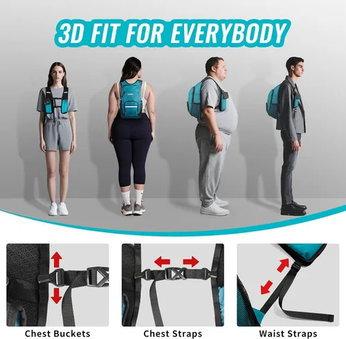 Miniatura 4 de HOZMOZ Mochila de senderismo pequeña de 10L para mujeres y hombres, mochila plegable de viaje, mochila plegable para acampar y senderismo