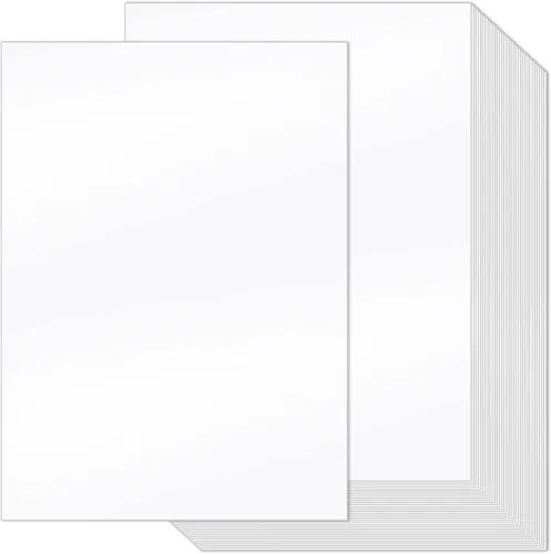 Eaasty 50 hojas de papel de cartulina blanca de 11 x 17 pulgadas, cartulina de 80 libras, cubierta de papel de impresora grande y gruesa,