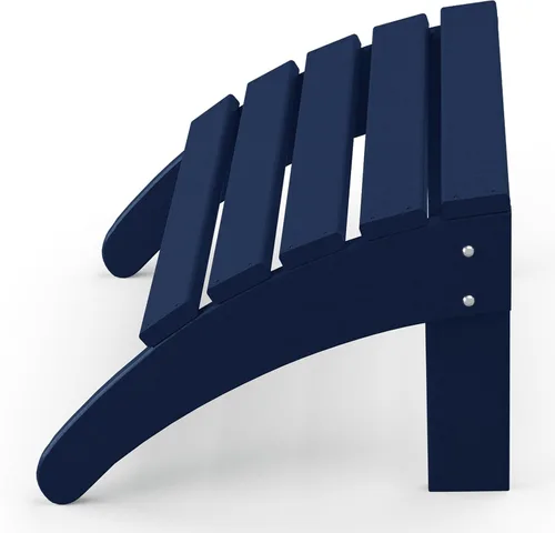 Miniatura 7 de WestinTrends Reposapiés otomano Adirondack para patio al aire libre, taburete de madera de polietileno para todo tipo de clima, ampliamente Azul