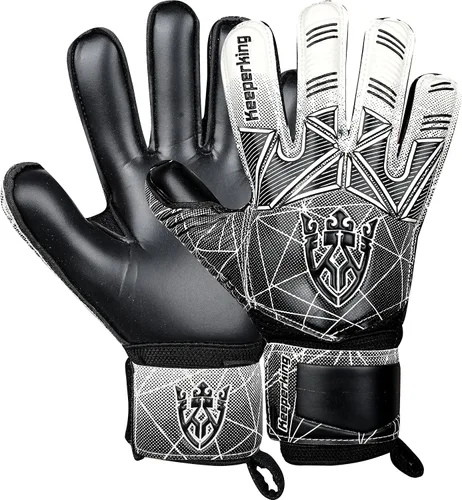 Miniatura 12 de Keeperking - Guantes de portero de fútbol para niños, jóvenes y adultos, palmas de agarre fuerte de látex con espinas removibles para la protección
