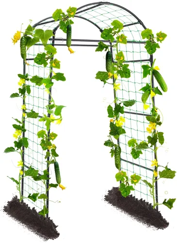 Miniatura 8 de Enrejado de jardín para plantas trepadoras al aire libre, enrejado de pepino de metal para plantas al aire libre, verduras, frutas, flores, vides