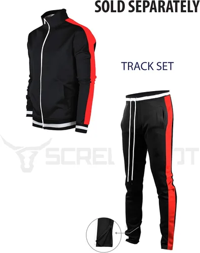 Miniatura 3 de Screenshotbrand Mens Hip Hop Premium Slim Fit Track Pants - Athletic Jogger Bottom with Side Taping