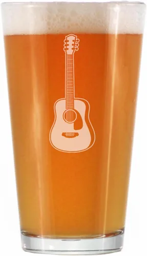 Vaso de guitarra para cerveza, regalos divertidos para músicos y accesorios musicales para mujeres y hombres, vasos de 16 onzas