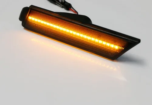 Miniatura 8 de iJDMTOY Lente ahumada 27-SMD ámbar Full LED delantero parachoques lateral kit de luz de marcador compatible con Chevy Camaro 2010-15 reemplazar OEM