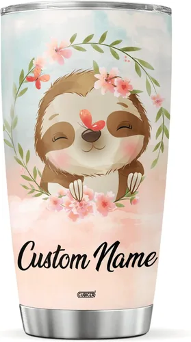 Miniatura 22 de CUBICER Vaso de café personalizado con diseño de oso y tapa aislada, regalos de Navidad para niños, mujeres y adultos, tazas de acero inoxidable
