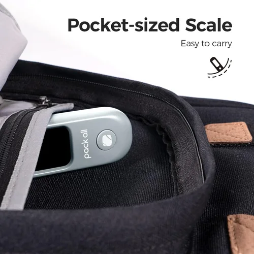 Miniatura 7 de pack all Báscula de equipaje de 110 libras, báscula digital de equipaje de mano, báscula de peso para maleta de viaje con pantalla LCD, batería
