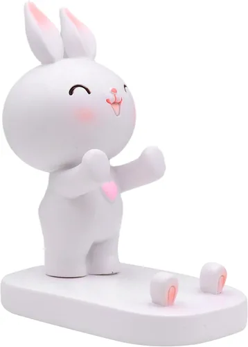 Miniatura 9 de Lindo conejo teléfono móvil soporte animal Smartphone escritorio soporte para todos los teléfonos móviles Bunny teléfono soporte escritorio ornamento