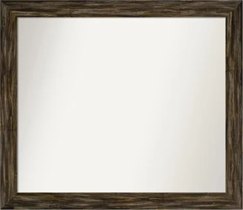 Miniatura 102 de Amanti Art Espejo de baño marrón para sobre el fregadero, 25 x 25 pulgadas, hecho a medida, espejo de tocador cuadrado marrón medio, marco de madera