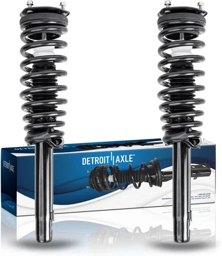 Miniatura 24 de Detroit Axle - Puntales 4WD para Ford Expedition Lincoln Navigator 1997-2002, 4 puntales completos con muelle helicoidal delantero trasero 1998 1999