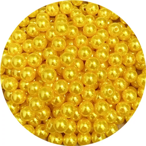 Miniatura 40 de 400 cuentas de perlas de satén de 0.315 pulgadas (0.315 in) redondas sueltas de plástico para hacer joyas, aretes, pulseras, collares, llaveros