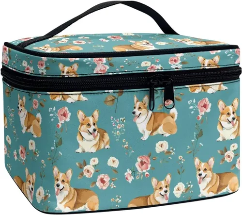 Miniatura 32 de JoyLamoria Bolsa de Maquillaje Portátil Bolsa de Cosméticos de Viaje Bolsa de Maquillaje con Gran Capacidad Bolsa con Cremallera, Aztec Southwestern