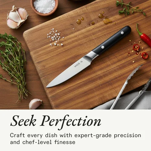 Miniatura 4 de Made In Cookware - Cuchillo de pelar de 4" Francia - Mango negro de trufa de espiga completa