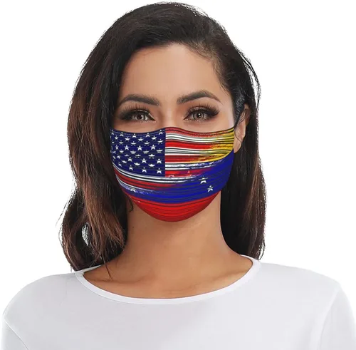 Miniatura 6 de Máscara de la bandera de Venezuela de Estados Unidos protege el sistema respiratorio respiratorio respiratorio con tranquilidad negro, Negro