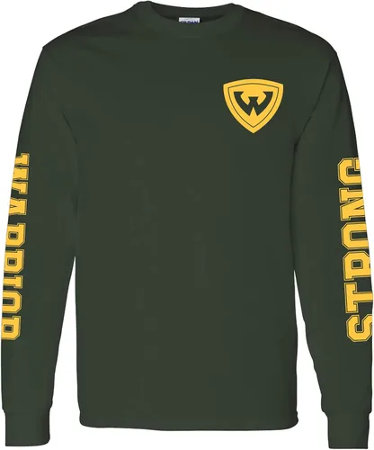 Miniatura 11 de NCAA Camiseta de manga larga con doble impresión, color del equipo, universidad michigan state spartans forest