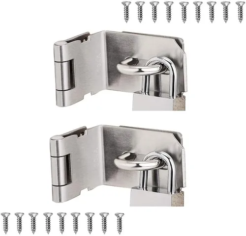 Miniatura 7 de Paquete de 2 cerrojos con llave, perilla giratoria, cerrojo de bloqueo con llave para puertas pequeñas, gabinetes y más, acero inoxidable, cerrojo